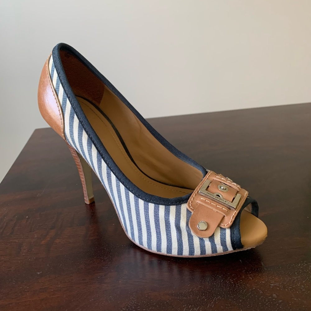 Gianni Bini Denim Striped High Heels